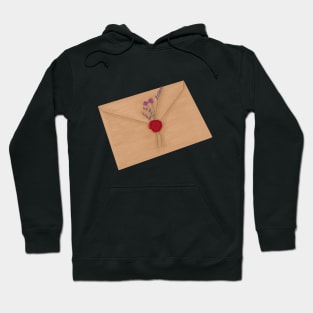 Envelope waxed sealed with flowers Hoodie